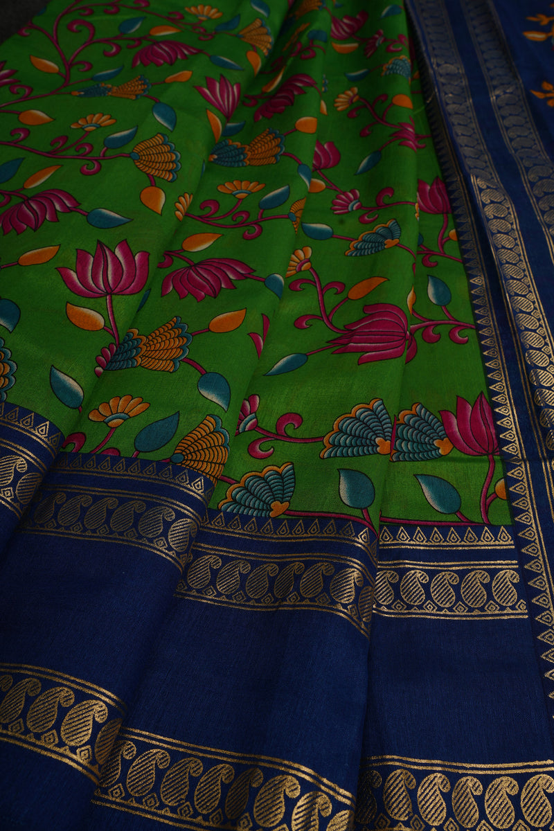 Classic Semi Chanderi Silk Saree & Vibrant Prints - Timeless Elegance