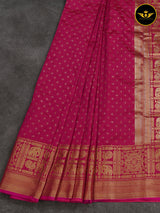 Rani Pink Semi Soft Silk Saree With Zari Woven Border And Pallu