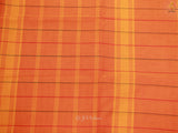 Kanchi Cotton Mustard Thread Line Saree with Zari Border Work
