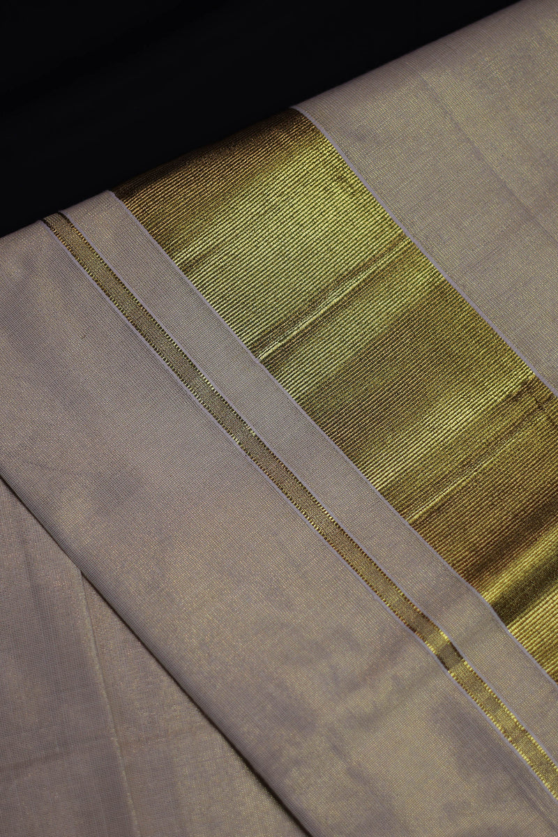 Traditional Kerala Cotton Dhoti, Veshti with gold Zari by JCSFashions - Elegance & Comfort