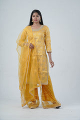 Elegant Embroidered Kurti Salwar Kameez with Matching Dupatta