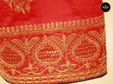 Art Silk Sarees With Embroidery Pattern Blouse
