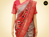 Patola Soft Silk Two Side Borders Saree With Contrast Blouse