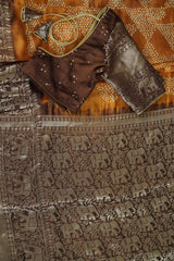 Classic Bandhej Pattern Kanjivaram Silk Saree by JCSFashions