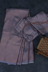 Luxurious Semi-Soft Silk Saree with Copper Zari Weaving