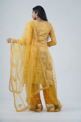 Elegant Embroidered Kurti Salwar Kameez with Matching Dupatta