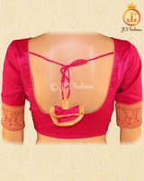 Banarasi Silk Saree, Fully Stitched Blouse