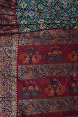 Exquisite Green Ikkat Saree with Traditionally Crafted Design