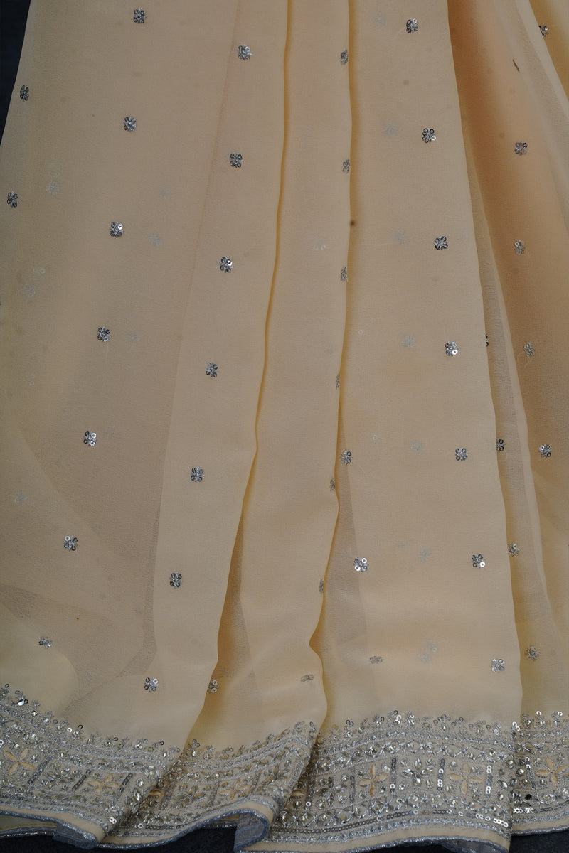 Luxurious Party-Ready Georgette Saree with Elegant Sequins Work