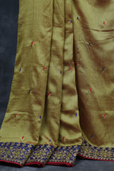 Exquisite Designer Silk Saree Set: Elegant Embroidered Blouse Included