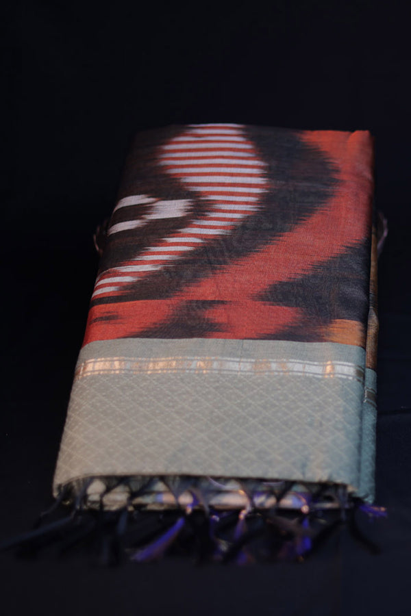 Graceful Elegance Soft Cotton Saree with Embossed Design & Zari- Pallu