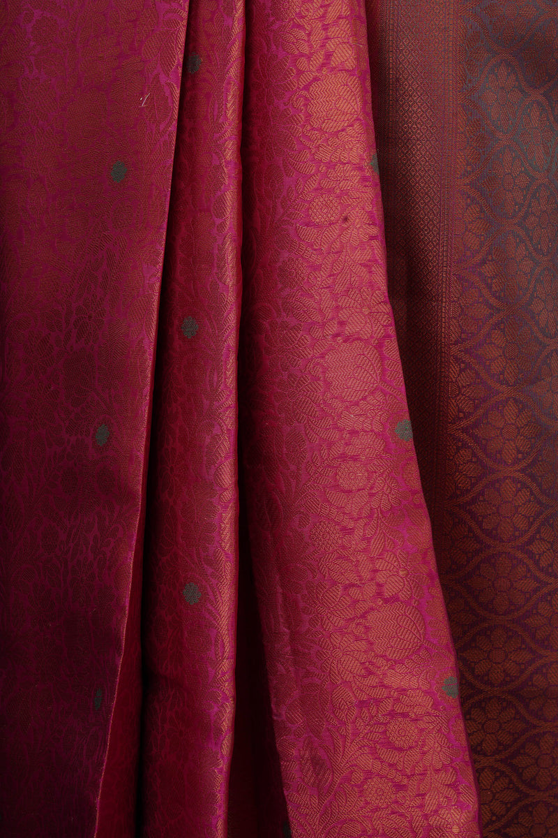 Royal Banarasi Tissue Saree with Green Border - Elegance Meets Comfort