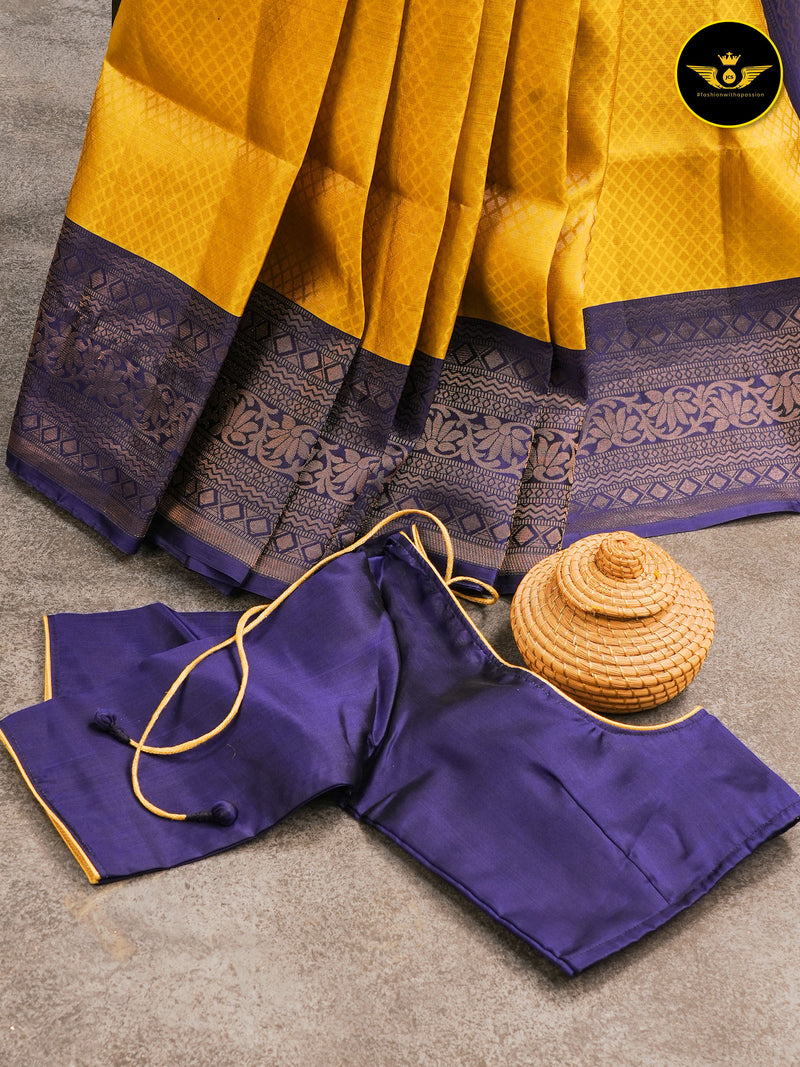 Hand Woven Jari Pure Kanchipuram Soft Silk Saree