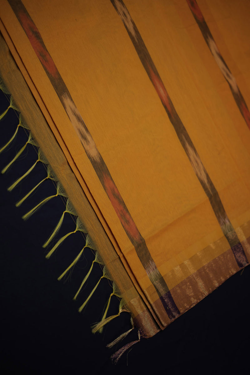 Pochampally Cotton Saree with Complimentary Blouse - Breezy Elegance