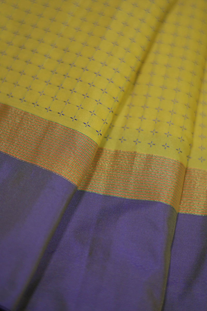 Elegance Semi-Silk Saree with Zari Details & Blouse Material