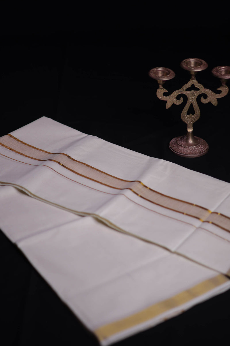 Men's Deluxe Kerala Cotton Dhoti: Tradition Meets Modern Elegance