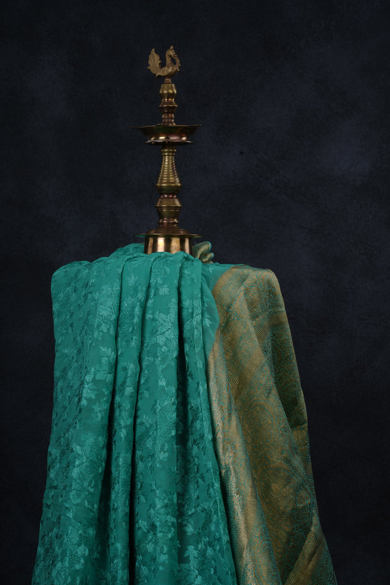 Chikankari Embroidered Georgette Saree with Designer Blouse