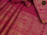 Rani Pink Semi Soft Silk Saree With Zari Woven Border And Pallu