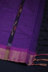 Elegant Pochampally Pure Soft Cotton Saree with Matching Blouse