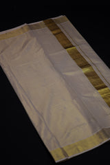Traditional Kerala Cotton Dhoti, Veshti with gold Zari by JCSFashions - Elegance & Comfort