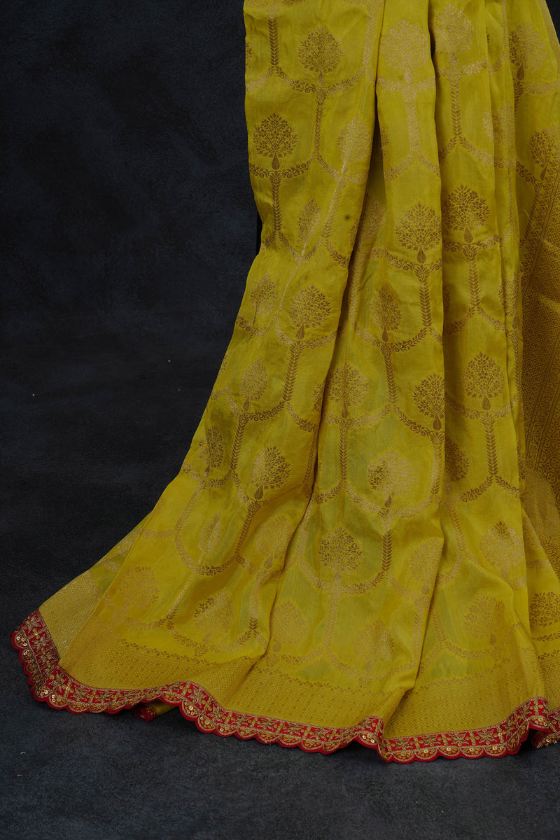 Banarasi Pattu - Authentic Handcrafted Elegance with Zardosi Work