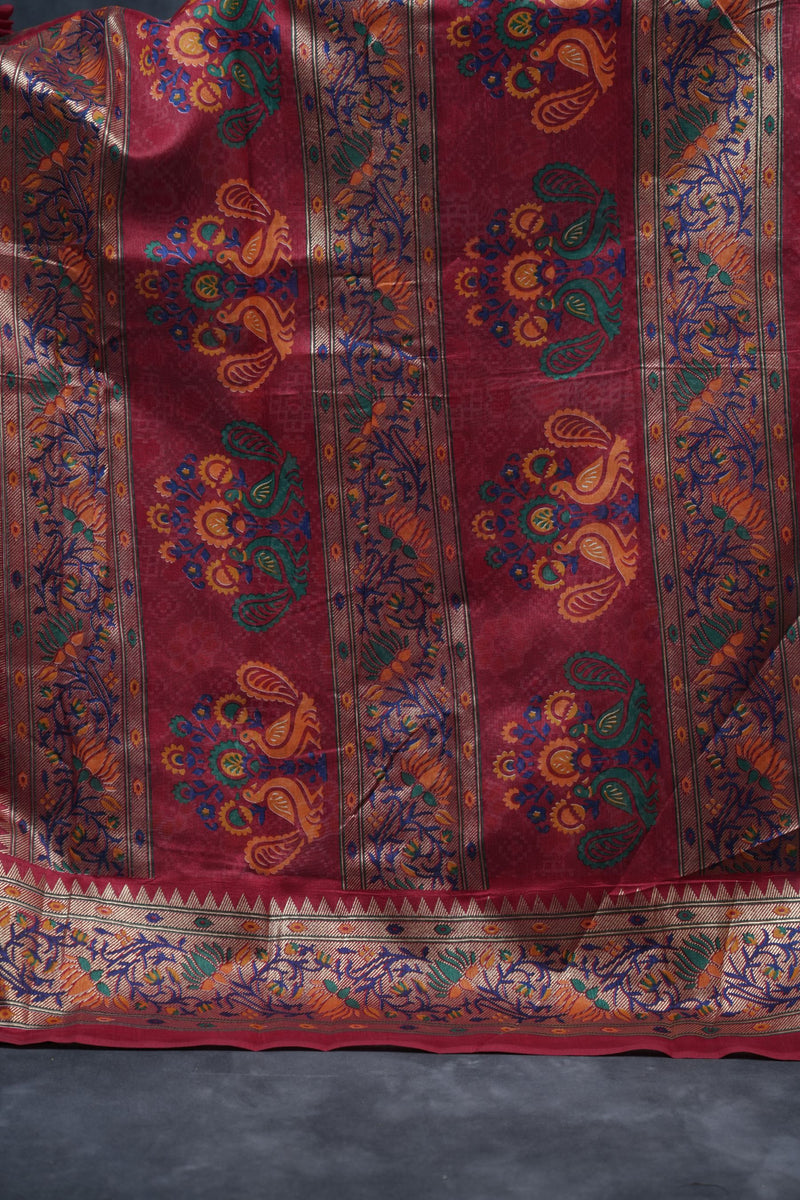 Exquisite Green Ikkat Saree with Traditionally Crafted Design