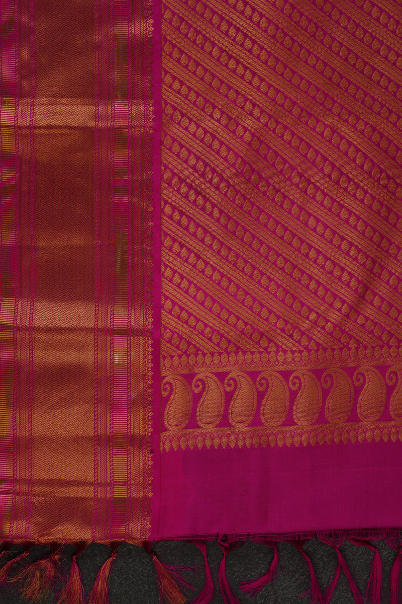 Pure Handloom Silk Saree | Double Warp | with fully Stitched Blouse