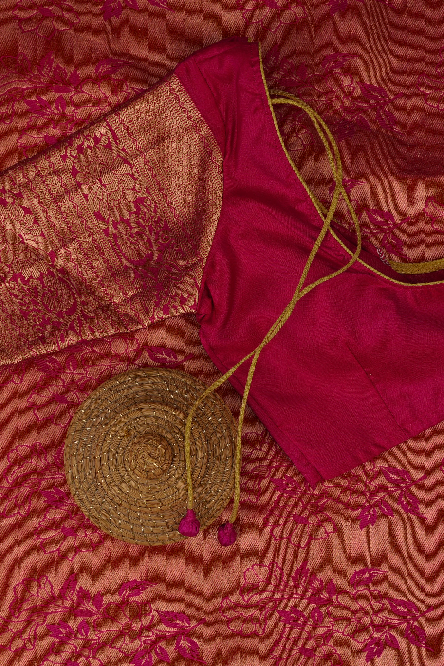 Elegant Double Warp Pure Handloom Silk Saree with Design Borders Saree JCS Fashions