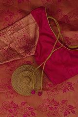 Elegant Double Warp Pure Handloom Silk Saree with Design Borders