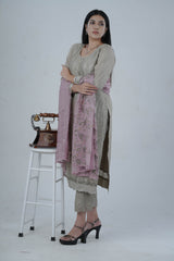Embroidered Sequin Work Soft Chinnon Salwar Kameez - Elegant and Trendy