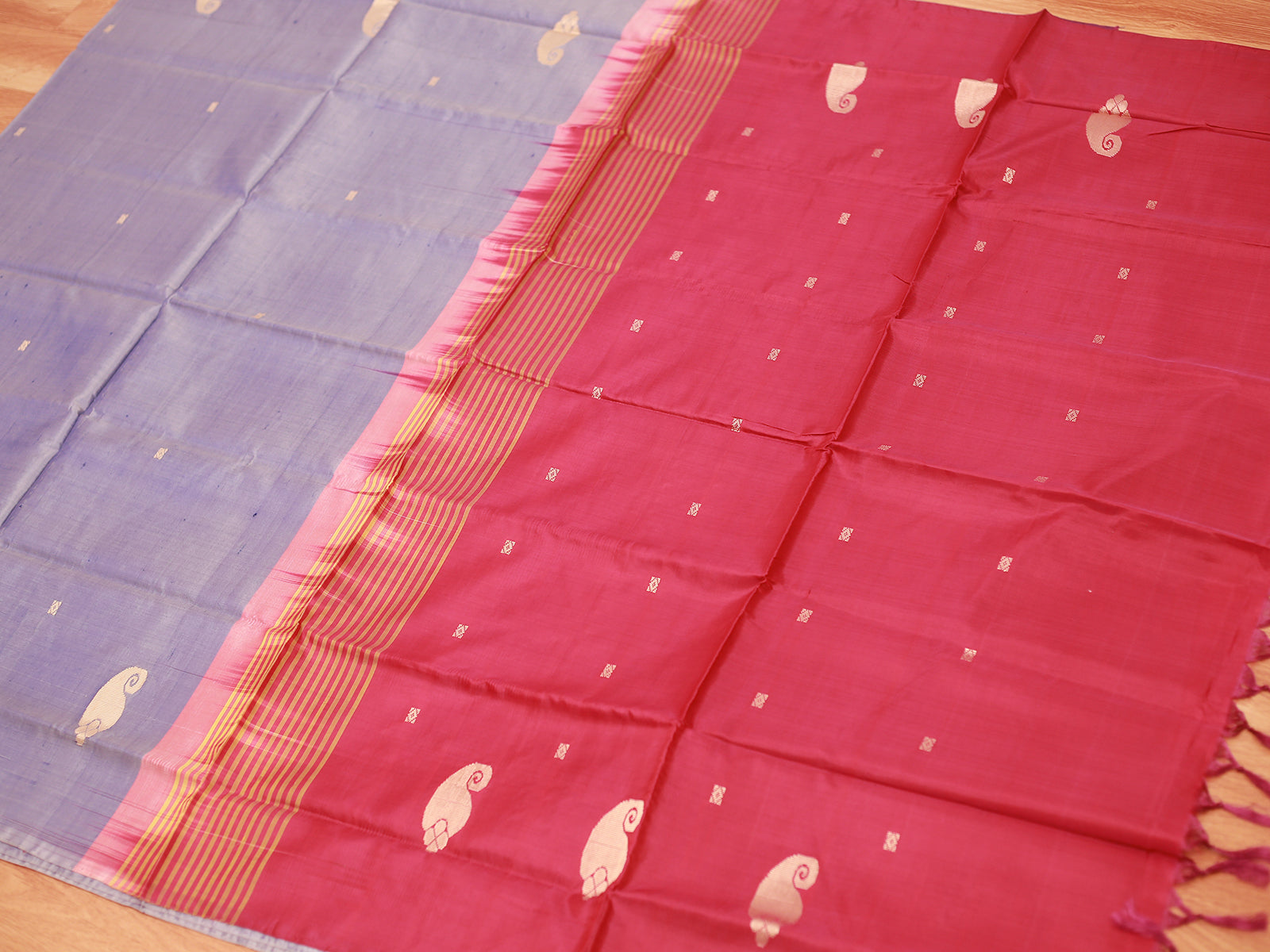 Hand Woven Vibrant And Mild Colour VAALAI Pattu Sarees SAREE JCS Fashions