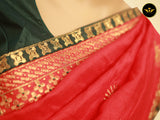Art Silk Saree With Embroidery Pattern Fully stitched Blouse