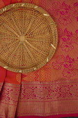 Elegant Double Warp Pure Handloom Silk Saree with Design Borders