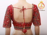 Sabyasachi Style Copper Jari Heavy Embroidery Work Blouse