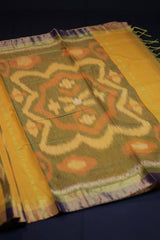 Pochampally Cotton Saree with Complimentary Blouse - Breezy Elegance