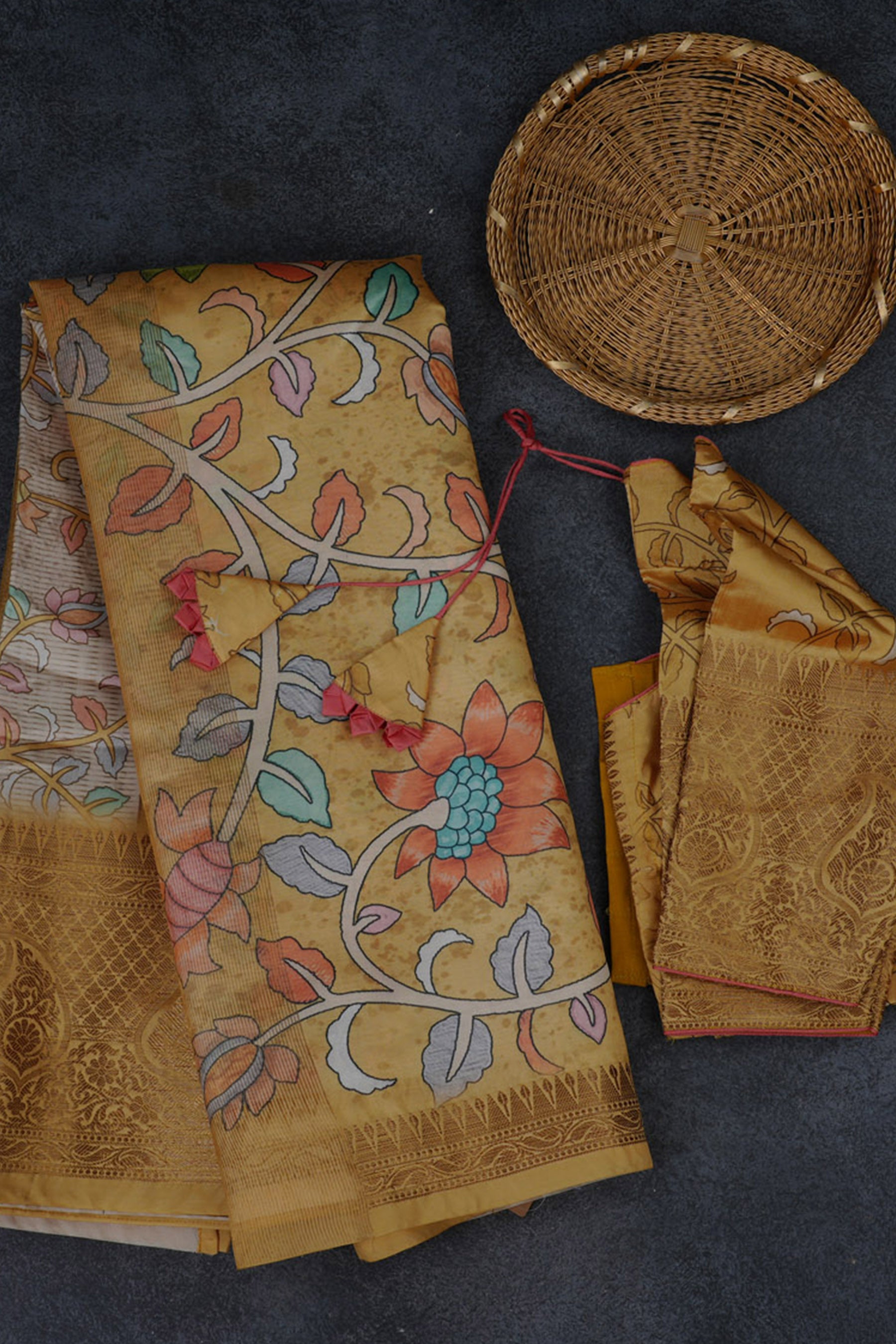 Experience Traditional Elegance with Comfortable Semi Chanderi Silk Saree JCS Fashions Yellow 5.5 meters