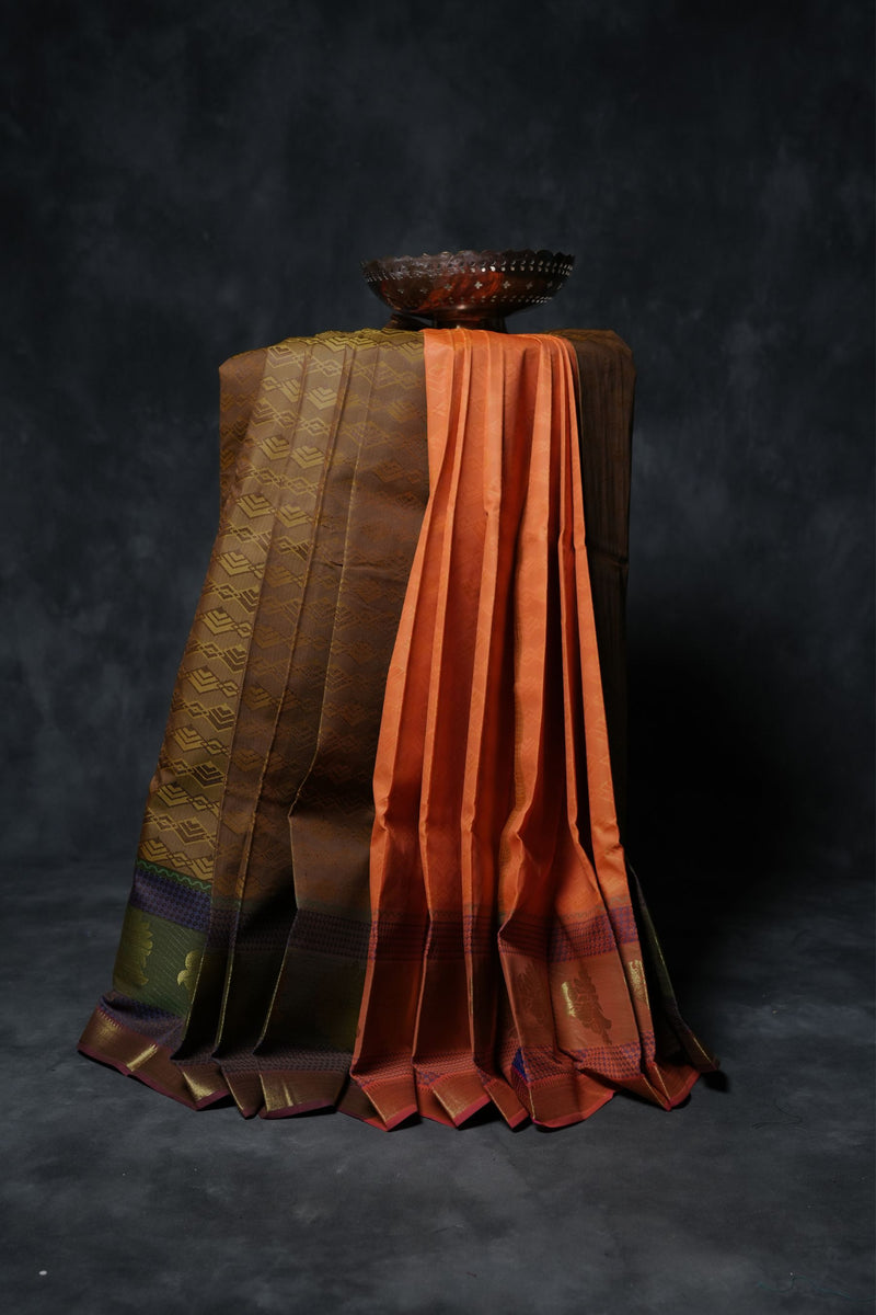 Luxurious Traditional Art Silk Saree with Matching Blouse by JCSFashion