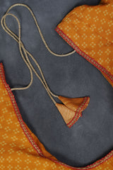 Multicolor Bandini Chiffon Sarees with Zari Border and Printed Pallu