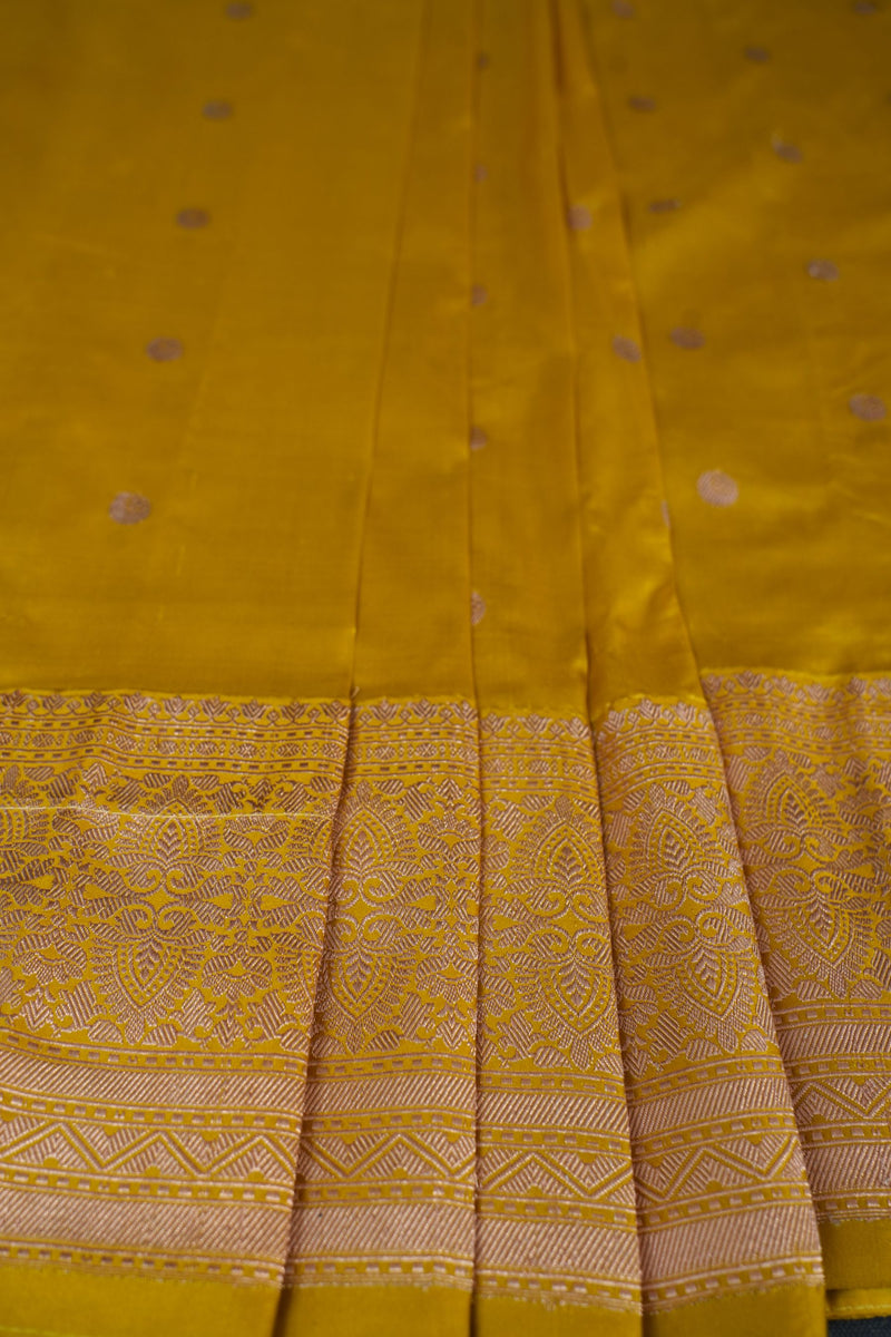 Handloomed Luxury Banarasi Katan Silk Saree with  Antique Jari Work