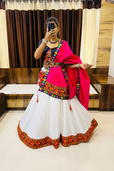 Make a Dazzling Statement with our Lehenga Chaniya Choli in White