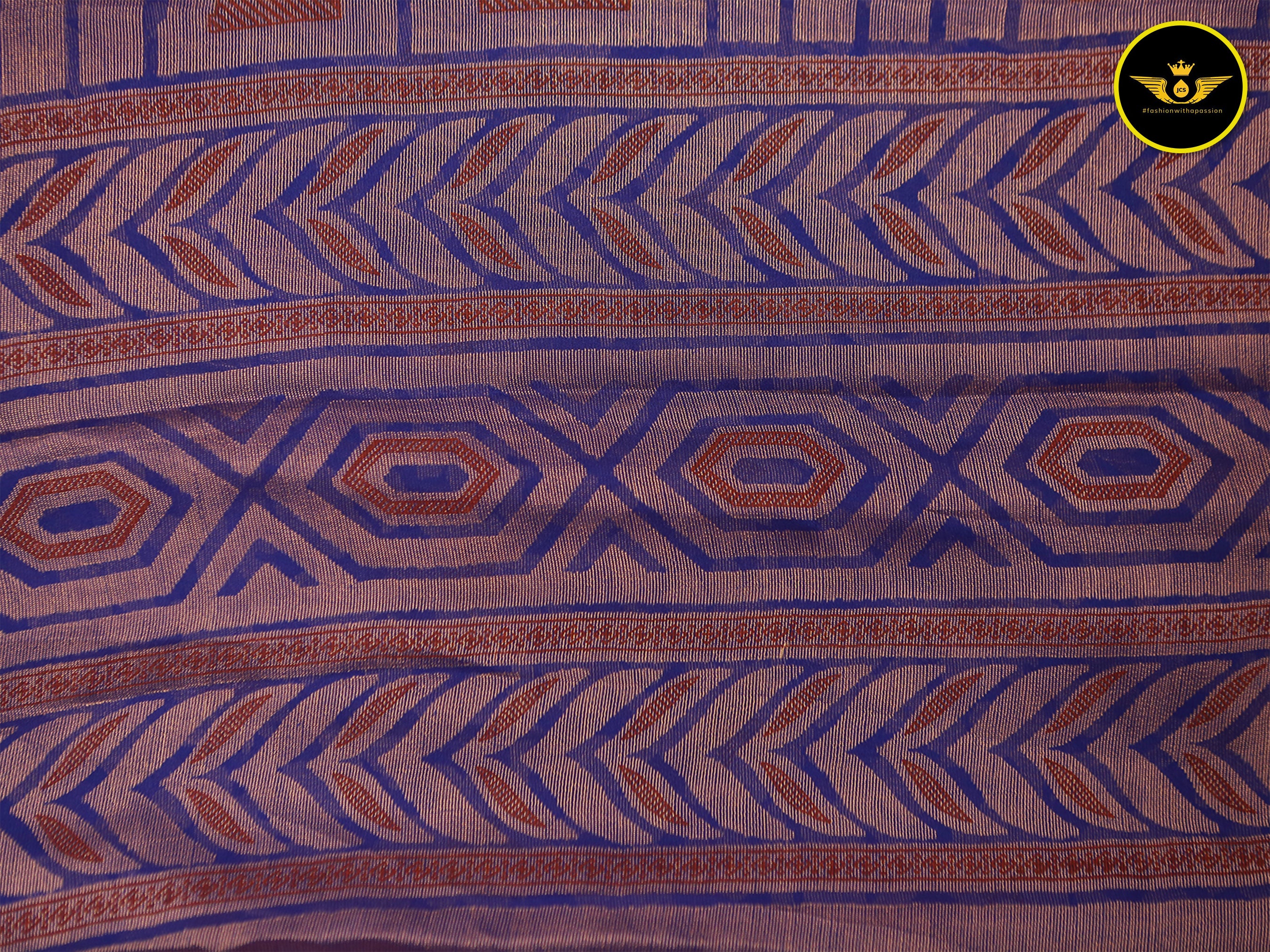 Luxe Ikkat Brasso Saree: Lightweight & Elegant with Contrast Pallu Saree JCS Fashions