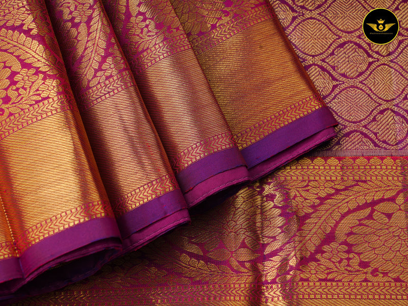Pure Kanchipuram Silk Saree With Fully Stitched Blouse