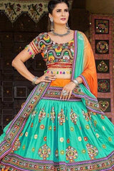 Graceful Green Designer Party Wear for Navratri