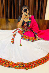 Make a Dazzling Statement with our Lehenga Chaniya Choli in White