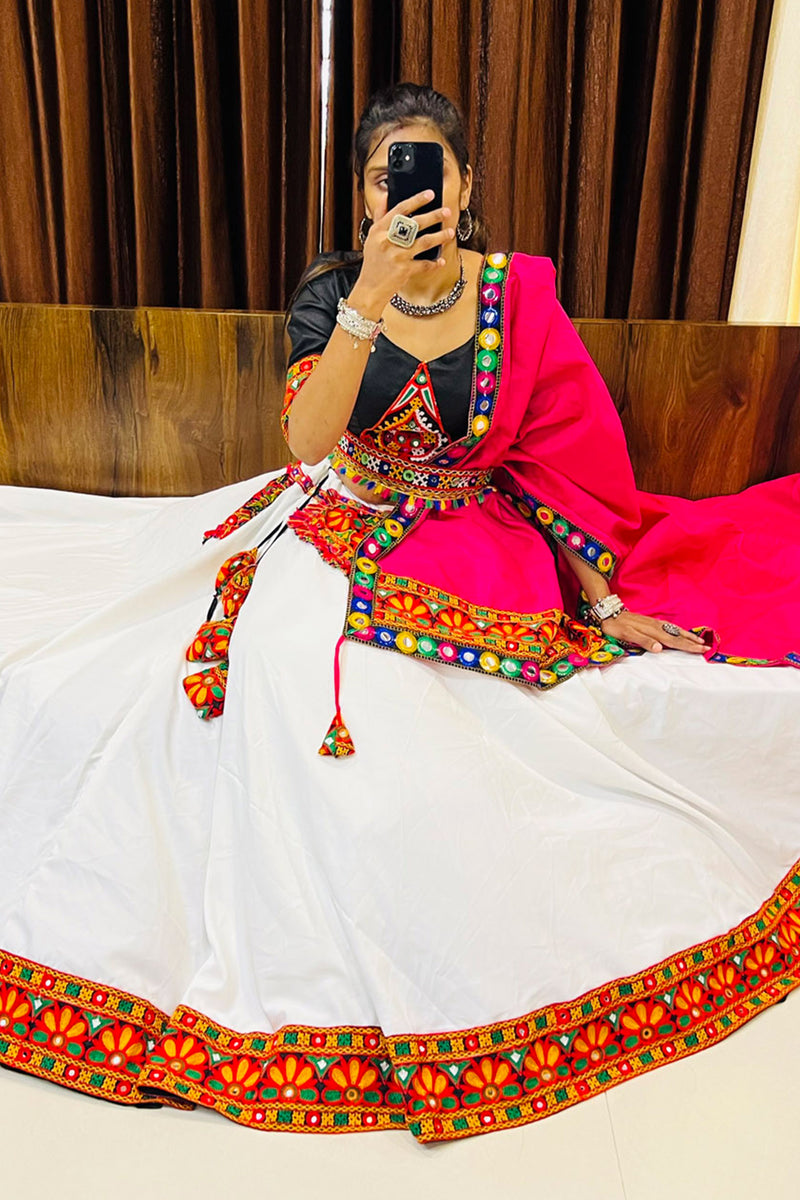 Make a Dazzling Statement with our Lehenga Chaniya Choli in White