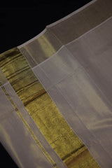 Traditional Kerala Cotton Dhoti, Veshti with gold Zari by JCSFashions - Elegance & Comfort