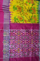 Elegant Gadwal Patola Weaved Border Saree with Kanchi Zari detail