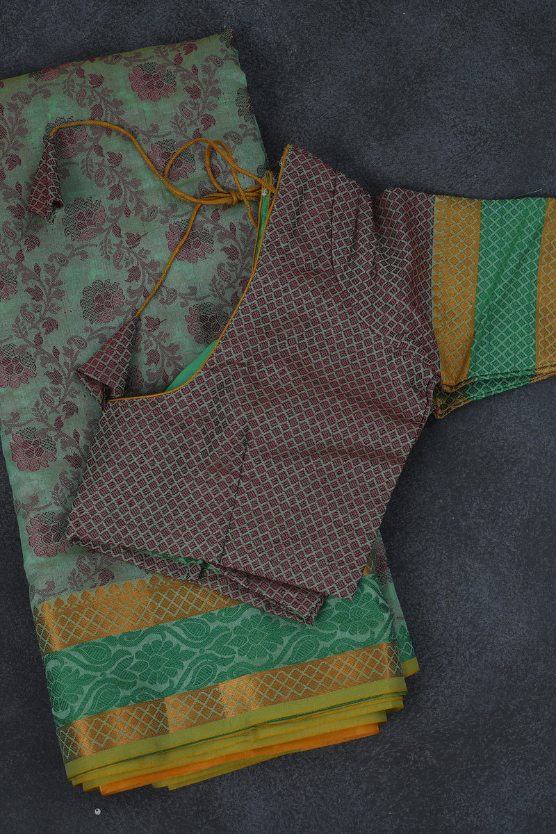 Luxurious Semi Dupion Silk Saree with Rich Adornments