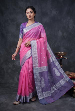 Exquisite Khaddi Georgette Sarees: Allover Silver Weaving