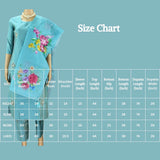 Pastel Blue Shimmer 3-Piece Salwar Suit with Aari & Pearl Embroidery, Organza Sequin and Printed Dupatta Kurti JCS Fashions